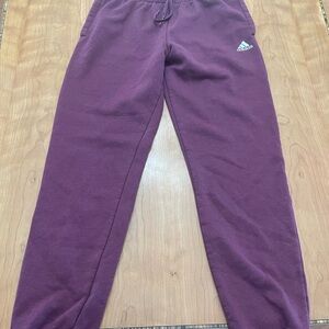 adidas Burgundy Track Pants with White Logo